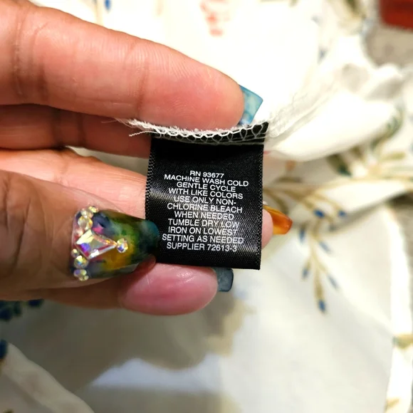 Liz Claiborne Blouse Ruffle Sleeve Pleat Tie Front Semi Sheer Women’s Size XL - Picture 5 of 6